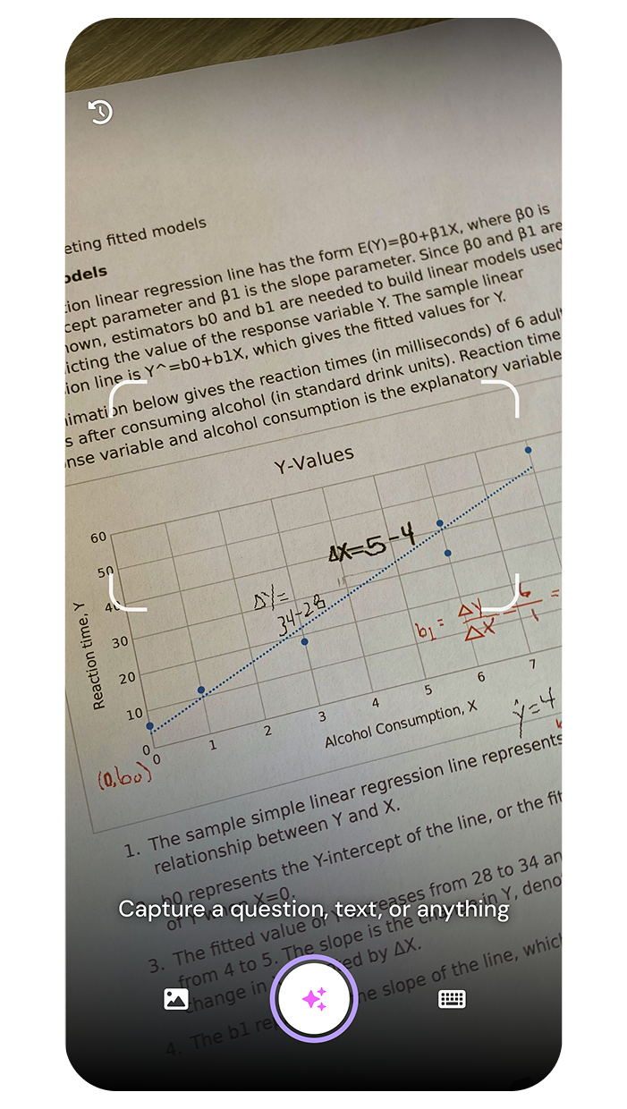Capture any question with your camera